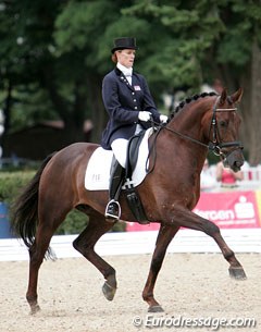 Madeleine Vrees and Vontango B at the 2008 World Championships for Young Dressage Horses in Verden