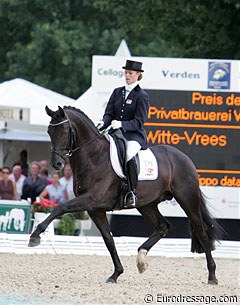 Madeleine Witte-Vrees and Wynton at the 2008 World Young Horse Championships :: Photo © Astrid Appels