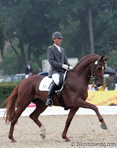 Wolfhard Witte and Londontime at the 2008 World Young Horse Championships :: Photo © Astrid Appels