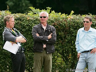 St. Georg reporter Jan Tönjes, trainer Wolfram Wittig and rider Markus Gribbe