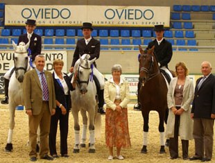 The Grand Prix Special top three: Corellou - Ortiz - Diaz Amor