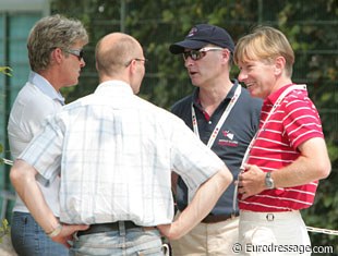 Kyra Kyrklund, Jeroen Devroe, Richard Davison and Wayne Channon have a chat