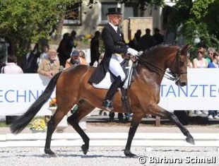 Brigitte Wittig on her home bred Brioni W (by Breitling)