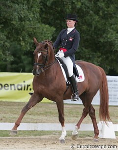 Danish young rider Anne Kathrine Elkjær-Holm on Bernstein (by Traumdeuter)