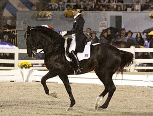 Tina Konyot on the Danish warmblood stallion Calecto V (by Come Back II x Rastell)