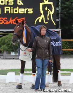 Gina Lutkemeier holding D'Agostino