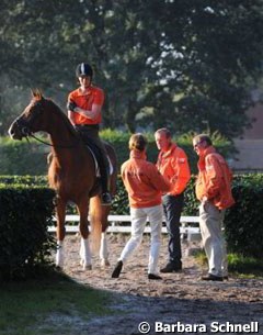 Van Silfhout with his father Alex and Tineke Bartels showing something