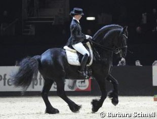 Jessica Süss on the Friesian Zorro