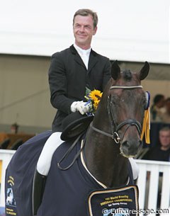 Ulf Möller on Furst Romancier, Winners of the 5-year old preliminary round at the 2009 World Young Horse Championships :: Photo © Astrid Appels