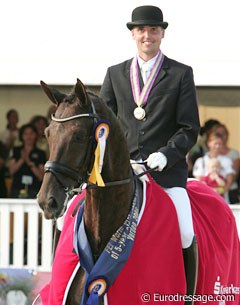 Andreas Helgstrand and Honnerups Driver win the 5-year old division at the 2009 World Young Horse Championships :: Photo © Astrid Appels