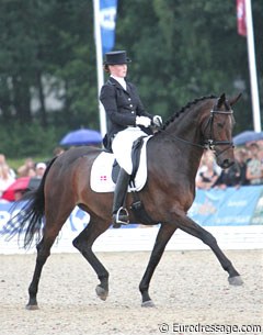 Maria Louise Andersen, stable rider at Blue Hors Stud, on Karina Lihmskov