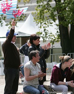 The Luxembourg fans were cheering for Fabienne Claeys