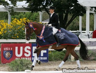 Karen Monks-Reilly on Aesthete at the 2009 U.S. Young Horse Championships :: Photo © Mary Phelps