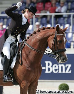 Julie de Deken ecstatic about her winning ride on Fazzino :: Photo © Astrid Appels