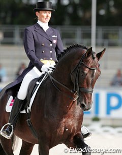 Mikala Gundersen and Leonberg at the 2010 CDIO Aachen