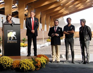 The opening of the 2010 International Dressage Forum by Mariette Withages, Sylvain Massa, Bruno Caseirao, Daniel Pinto, Kyra Kyrklund :: Photo © Katja Weis