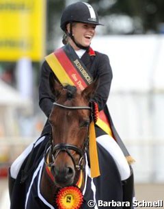 Wibke Hartmann-Stommel overjoyed with her victory aboard pony Vodka Absolut