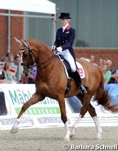 Laura Bechtolsheimer and Mistral Hojris on a roll at the 2010 CDI Cappeln :: Photo © Barbara Schnell