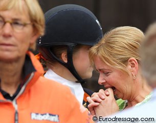 It were nailbiting moments for Antoinette te Riele's mom as she was waiting for the score of Jessica Krieg, the last rider to go in the Kur to Music Finals.