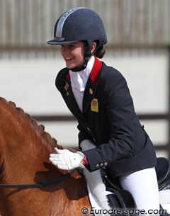 Erin Williams happy about her ride on Danny Boy B. She was the best performing Brit