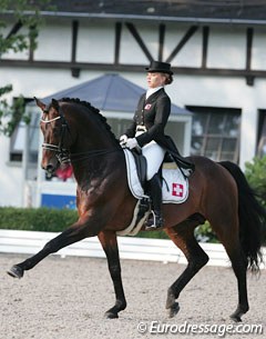 Simona Aeberhard on Riccione at the 2010 European Young Riders Championships :: Photo © Astrid Appels