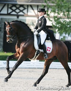 Simone Aeberhard and Riccione at the 2010 European Young Riders Championships :: Photo © Astrid Appels