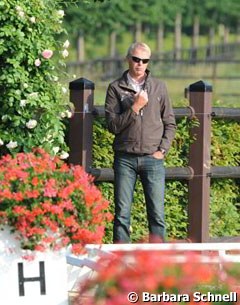 Swedish Grand Prix rider and national champion Jan Brink coaching a student