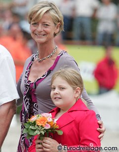 Ann Kathrin Linsenhoff with her daughter Marie.