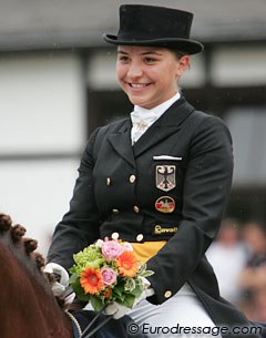 Charlott Maria Schürmann has the cutest smile. She was overjoyed with her first place in the team test.
