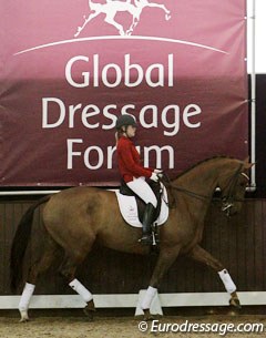 Michelle van Lanen and Urchin were the guinea pig for the flex chair demonstration