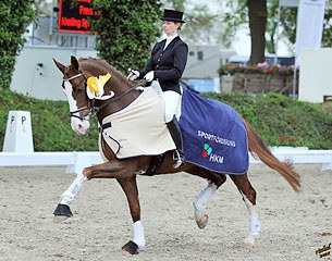 Eva Möller and Blickpunkt Win the Bundeschampionate Qualifier in Haftenkamp :: Photo © Ruchel