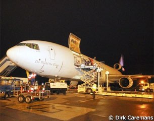 The airplane which took the first shipment of horses to the 2010 World Equestrian Games :: Photo (c) Dirk Caremans