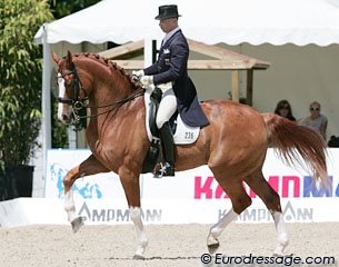 Jonny Hilberath aboard Sissy Max-Theurer's Oldenburg bred Amusant (by Alabaster)