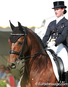 Louisa Luttgen and the Oldenburg mare Dreamy (by Donnerhall x Weltmeyer) at the 2010 CDI Lingen :: Photo © Astrid Appels