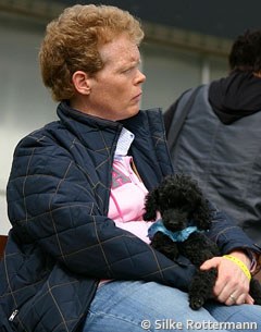 Katrin Bettenworth and her poodle