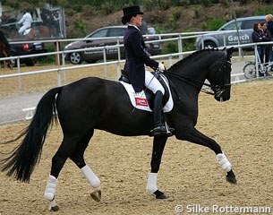 Kristina Sprehe on Bundeschampion Duino