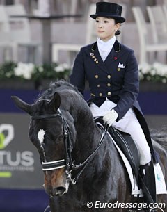 Korean Soon-Lin Lee aboard Wim Verwimp's Belgian warmblood gelding Ravel (by Ragazzo x Romadour II)