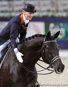 Imke Schellekens and her gentle giant Toots, who stands 1.90 m tall