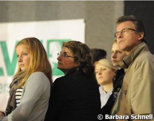 The Nowag family watching. Pony rider Bianca on the left.