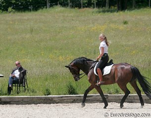 Jeroen Devroe coaching Noemie Goris on Wunderbar NG