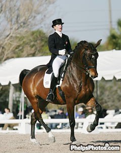 Belinda Trussell and Anton at the 2010 Palm Beach Dressage Derby :: Photo © Mary Phelps