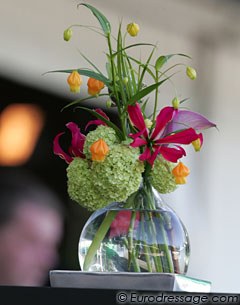 Nice table decoration in the VIP tent
