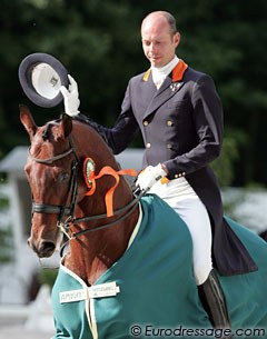 Hans Peter Minderhoud and Ridderkerk win the Prix St Georges at the 2010 CDIO Rotterdam :: Photo © Astrid Appels
