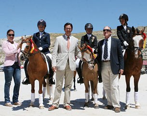 The winners at the 2010 Spanish Pony Championships: Robin van Zeldam, Anna Mellado, Claudia Quintilla :: Photo © Katharina Braren