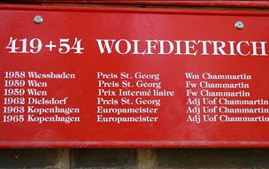 A plaque at the EMPFA commemorating Wolfdietrich's achievements