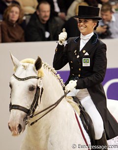 Brazilian Luiza Tavares on Samba. Thumbs up to her fans