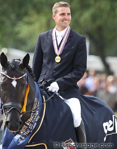 Andreas Helgstrand and the Danish bred UNO Donna Unique won the gold in Verden :: Photo © Astrid Appels