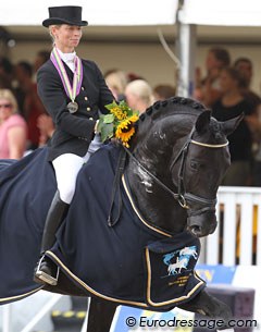 Eva Möller and Soliere at the 2010 World Young Horse Championships :: Photo © Astrid Appels