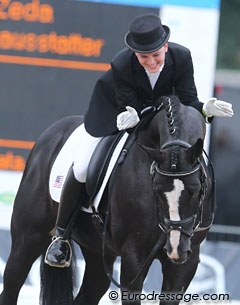 Emily Wagner and Wakeup at the 2010 World Young Horse Championships in Verden, Germany :: Photo © Astrid Appels