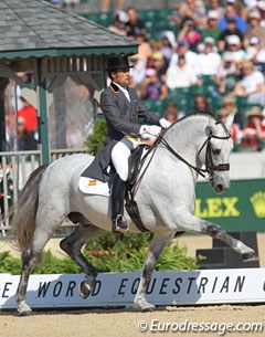 Jose Antonio Garcia Mena's Norte has as much freedom and scope in his front leg as Totilas. The combination really exceeded all expectations and finished 23rd in the Special with 68.000%